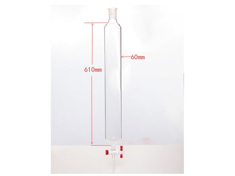 MSE PRO Chromatography Column, φ60mm, Effective Length 610mm, Aperture of the Gate: 4mm, 24/40