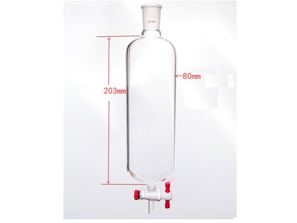 MSE PRO Chromatography Column, φ80mm, Effective Length 203mm, Aperture of the Gate: 4mm, 24/40