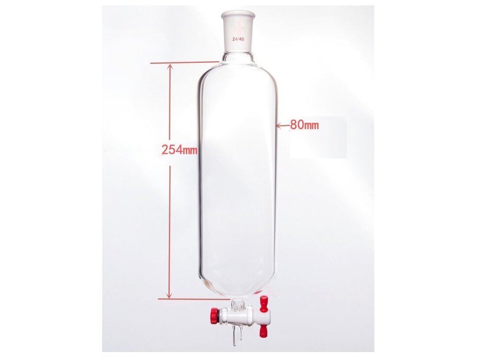 MSE PRO Chromatography Column, φ80mm, Effective Length 254mm, Aperture of the Gate: 4mm, 24/40