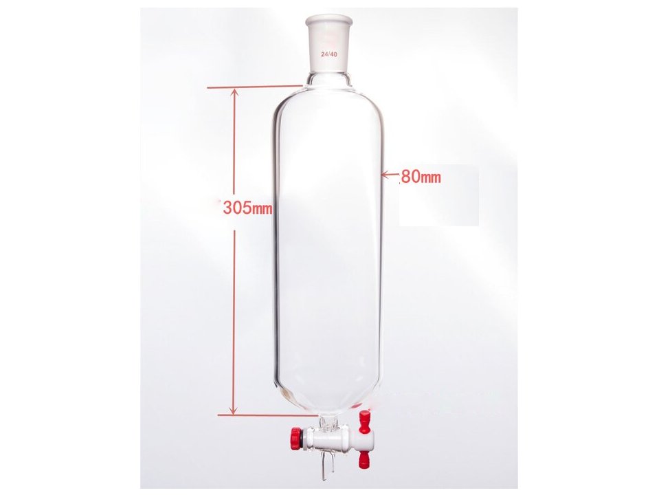 MSE PRO Chromatography Column, φ80mm, Effective Length 305mm, Aperture of the Gate: 4mm, 24/40