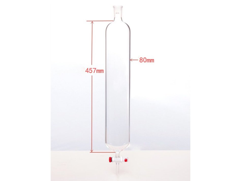 MSE PRO Chromatography Column, φ80mm, Effective Length 457mm, Aperture of the Gate: 4mm, 24/40