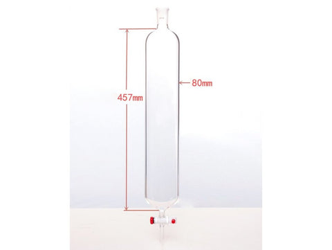 MSE PRO Chromatography Column, φ80mm, Effective Length 457mm, Aperture of the Gate: 4mm, 24/40