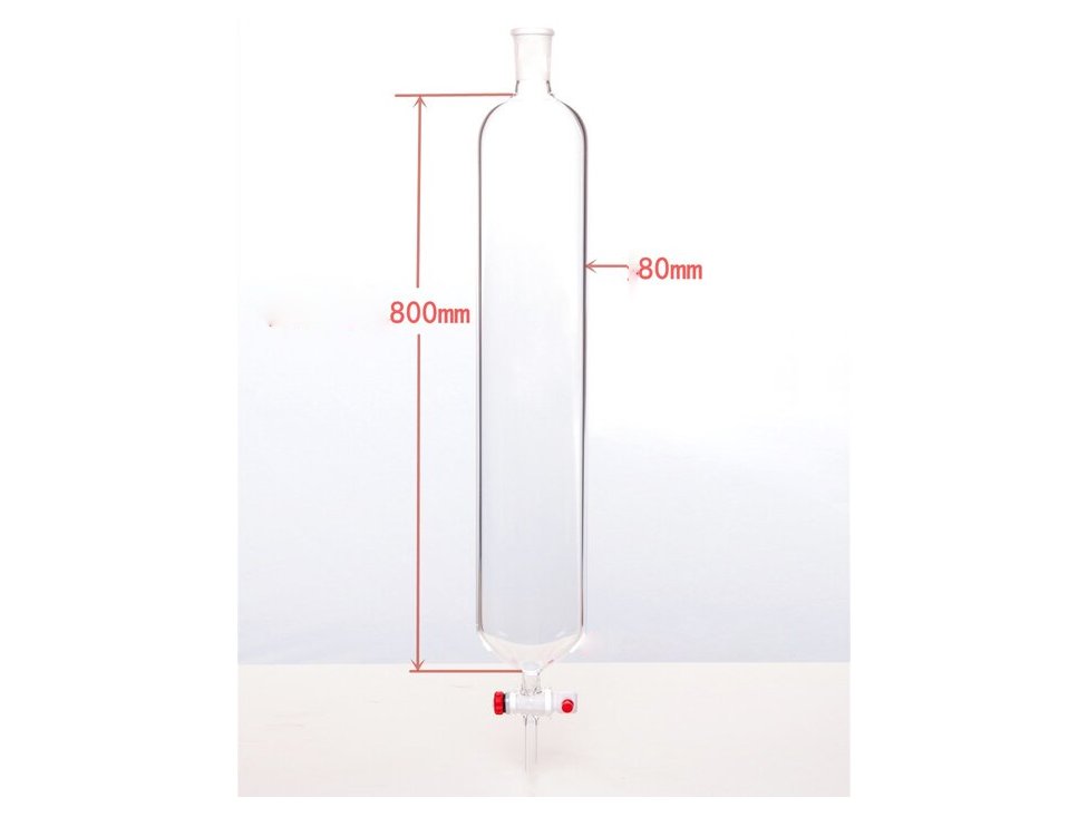MSE PRO Chromatography Column, φ80mm, Effective Length 800mm, Aperture of the Gate: 4mm, 24/40 - MSE Supplies LLC