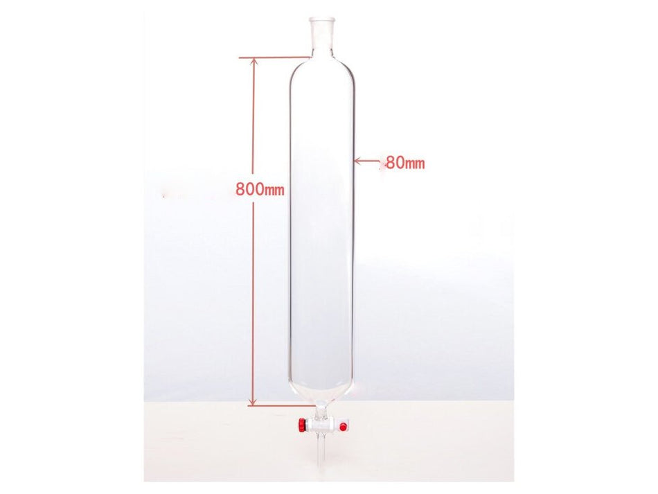 MSE PRO Chromatography Column, φ80mm, Effective Length 800mm, Aperture of the Gate: 4mm, 24/40 - MSE Supplies LLC
