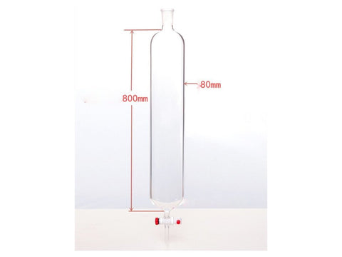 MSE PRO Chromatography Column, φ80mm, Effective Length 800mm, Aperture of the Gate: 4mm, 24/40 - MSE Supplies LLC