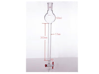 MSE PRO Chromatography Column with Sand Plate Storage Ball, 24/40, φ17mm, Effective Length 203mm, Storage Ball Capacity 100mL