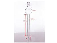 MSE PRO Chromatography Column with Sand Plate Storage Ball, 24/40, φ26mm, Effective Length 305mm, Storage Ball Capacity 250mL