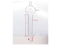 MSE PRO Chromatography Column with Sand Plate Storage Ball, 24/40, φ60mm, Effective Length 254mm, Storage Ball Capacity 500mL