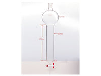 MSE PRO Chromatography Column with Sand Plate Storage Ball, 24/40, φ60mm, Effective Length 610mm, Storage Ball Capacity 1000mL