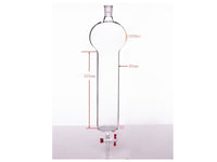 MSE PRO Chromatography Column with Sand Plate Storage Ball, 24/40, φ80mm, Effective Length 305mm, Storage Ball Capacity 1000mL - MSE Supplies LLC