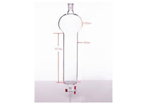 MSE PRO Chromatography Column with Sand Plate Storage Ball, 24/40, φ80mm, Effective Length 457mm, Storage Ball Capacity 1000mL - MSE Supplies LLC