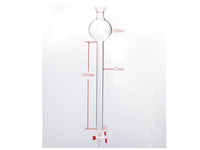 MSE PRO Chromatography Column with Sand Plate Storage Ball, 35/20, φ26mm, Effective Length: 305mm, 250mL - MSE Supplies LLC