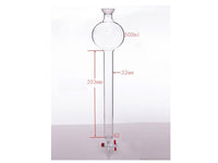 MSE PRO Chromatography Column with Sand Plate Storage Ball, 35/20, φ32mm, Effective Length: 203mm, 500mL - MSE Supplies LLC