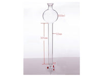 MSE PRO Chromatography Column with Sand Plate Storage Ball, 35/20, φ32mm, Effective Length: 305mm, 500mL - MSE Supplies LLC
