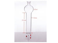 MSE PRO Chromatography Column with Sand Plate Storage Ball, 35/20, φ60mm, Effective Length: 254mm, 500mL - MSE Supplies LLC