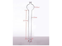 MSE PRO Chromatography Column with Sand Plate Storage Ball, 35/20, φ60mm, Effective Length: 610mm, 1000mL
