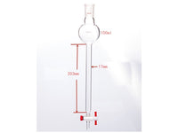 MSE PRO Chromatography Column with Storage Ball, 24/40, φ17mm, Effective Length 203mm, Storage Ball: 100mL - MSE Supplies LLC