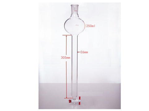 MSE PRO Chromatography Column with Storage Ball, 24/40, φ26mm, Effective Length 305mm, Storage Ball: 250mL - MSE Supplies LLC