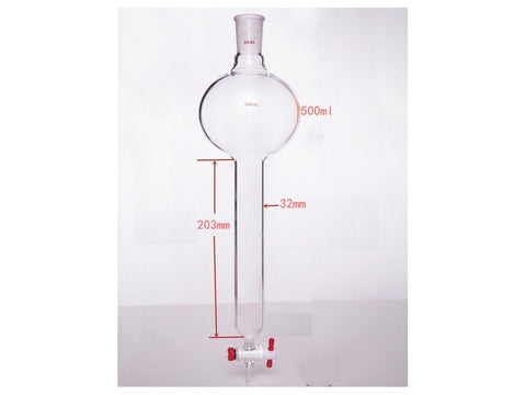 MSE PRO Chromatography Column with Storage Ball, 24/40, φ32mm, Effective Length 203mm, Storage Ball: 500mL - MSE Supplies LLC
