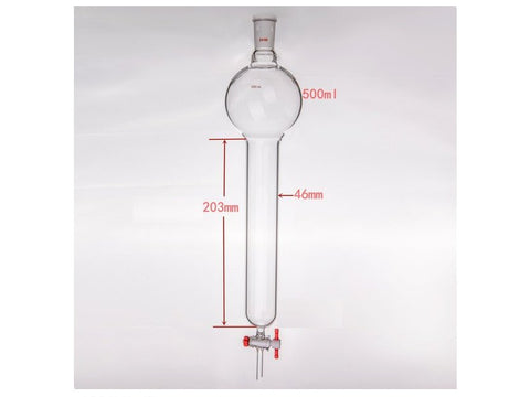 MSE PRO Chromatography Column with Storage Ball, 24/40, φ46mm, Effective Length 203mm, Storage Ball: 500mL