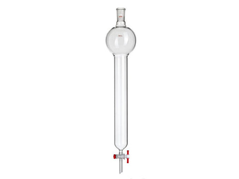 MSE PRO Chromatography Column with Storage Ball, 24/40, φ46mm, Effective Length 305mm, Storage Ball: 500mL - MSE Supplies LLC