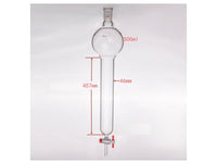 MSE PRO Chromatography Column with Storage Ball, 24/40, φ46mm, Effective Length 457mm, Storage Ball: 500mL - MSE Supplies LLC