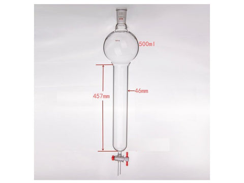 MSE PRO Chromatography Column with Storage Ball, 24/40, φ46mm, Effective Length 457mm, Storage Ball: 500mL - MSE Supplies LLC
