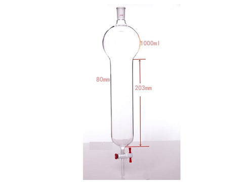 MSE PRO Chromatography Column with Storage Ball, 24/40, φ80mm, Effective Length 203mm, Storage Ball: 1000mL - MSE Supplies LLC