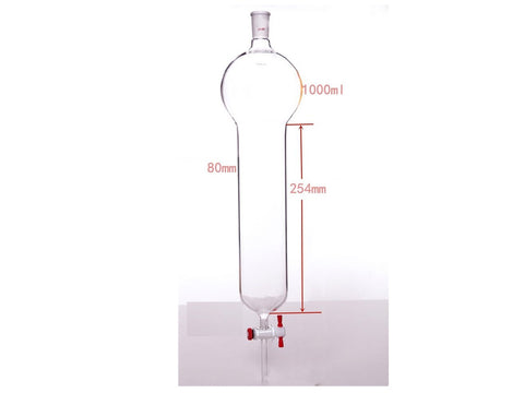 MSE PRO Chromatography Column with Storage Ball, 24/40, φ80mm, Effective Length 254mm, Storage Ball: 1000mL