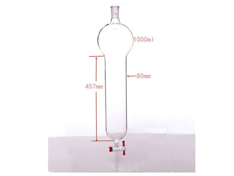 MSE PRO Chromatography Column with Storage Ball, 24/40, φ80mm, Effective Length 457mm, Storage Ball: 1000mL