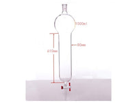 MSE PRO Chromatography Column with Storage Ball, 24/40, φ80mm, Effective Length 610mm, Storage Ball: 1000mL