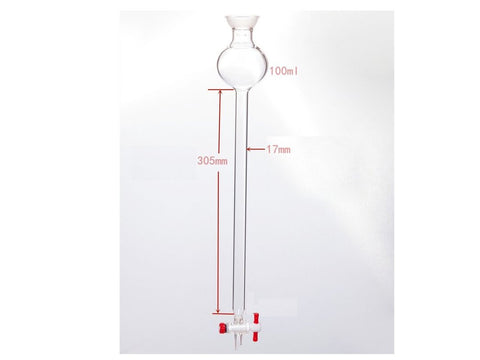 MSE PRO Chromatography Column with Storage Ball, 35/20, φ17mm, Effective Length: 305mm, Storage Ball: 100mL