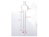 MSE PRO Chromatography Column with Storage Ball, 35/20, φ32mm, Effective Length: 203mm, Storage Ball: 500mL