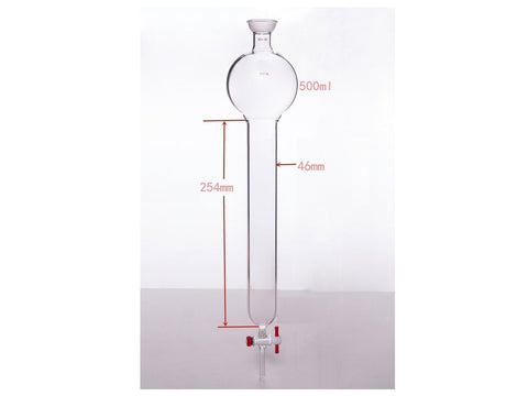 MSE PRO Chromatography Column with Storage Ball, 35/20, φ46mm, Effective Length: 254mm, Storage Ball: 500mL