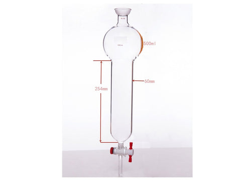 MSE PRO Chromatography Column with Storage Ball, 35/20, φ60mm, Effective Length: 254mm, Storage Ball: 500mL