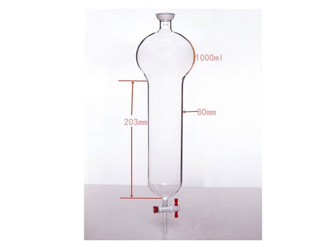 MSE PRO Chromatography Column with Storage Ball, 35/20, φ80mm, Effective Length: 203mm, Storage Ball: 1000mL