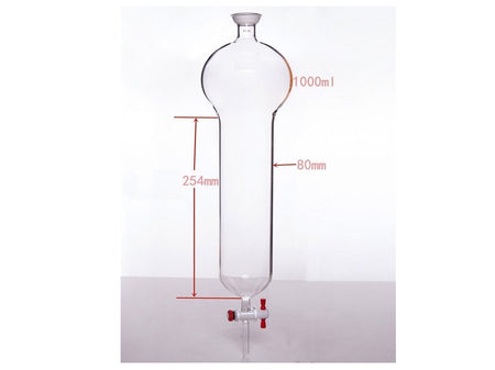 MSE PRO Chromatography Column with Storage Ball, 35/20, φ80mm, Effective Length: 254mm, Storage Ball: 1000mL