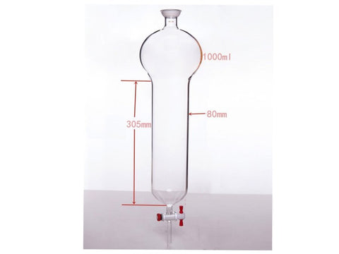 MSE PRO Chromatography Column with Storage Ball, 35/20, φ80mm, Effective Length: 305mm, Storage Ball: 1000mL