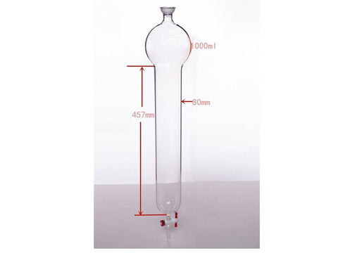 MSE PRO Chromatography Column with Storage Ball, 35/20, φ80mm, Effective Length: 457mm, Storage Ball: 1000mL