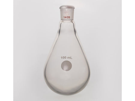 MSE PRO Coating, Thick-Walled Eggplant-Shaped Bottle for Rotary Evaporation, High Strength, Grinding Mouth: 14/20, 100mL