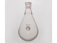 MSE PRO Coating, Thin-Walled Eggplant-Shaped Bottle for Rotary Evaporation, High Strength, Grinding Mouth: 14/20, 100mL