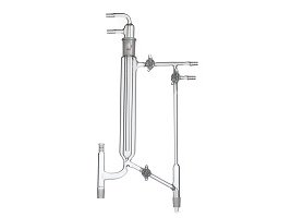 MSE PRO Distillation Fractionator, Thermometer Grinding Mouth: 10/18, Upper Mouth: 29/42, Lower Mouth: 19/22