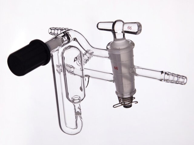 MSE PRO Double Inclined Hole High Vacuum Valve, Inert Gas Protection Valve, with Bubbler - MSE Supplies LLC