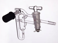 MSE PRO Double Inclined Hole High Vacuum Valve, Inert Gas Protection Valve, with Bubbler - MSE Supplies LLC