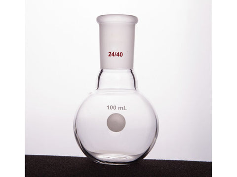 MSE PRO Flat Bottom Flask, Grinding Mouth: 24/40, 100mL