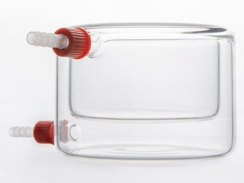 MSE PRO Flat Jacketed Beaker with Removable Nozzle, Outer Diameter 150mm x Outer Height 85mm - MSE Supplies LLC