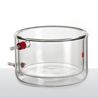 MSE PRO Flat Jacketed Beaker with Removable Nozzle, Outer Diameter 180mm x Outer Height 81mm, Inner Diameter 144mm x Inner Height 70mm - MSE Supplies LLC
