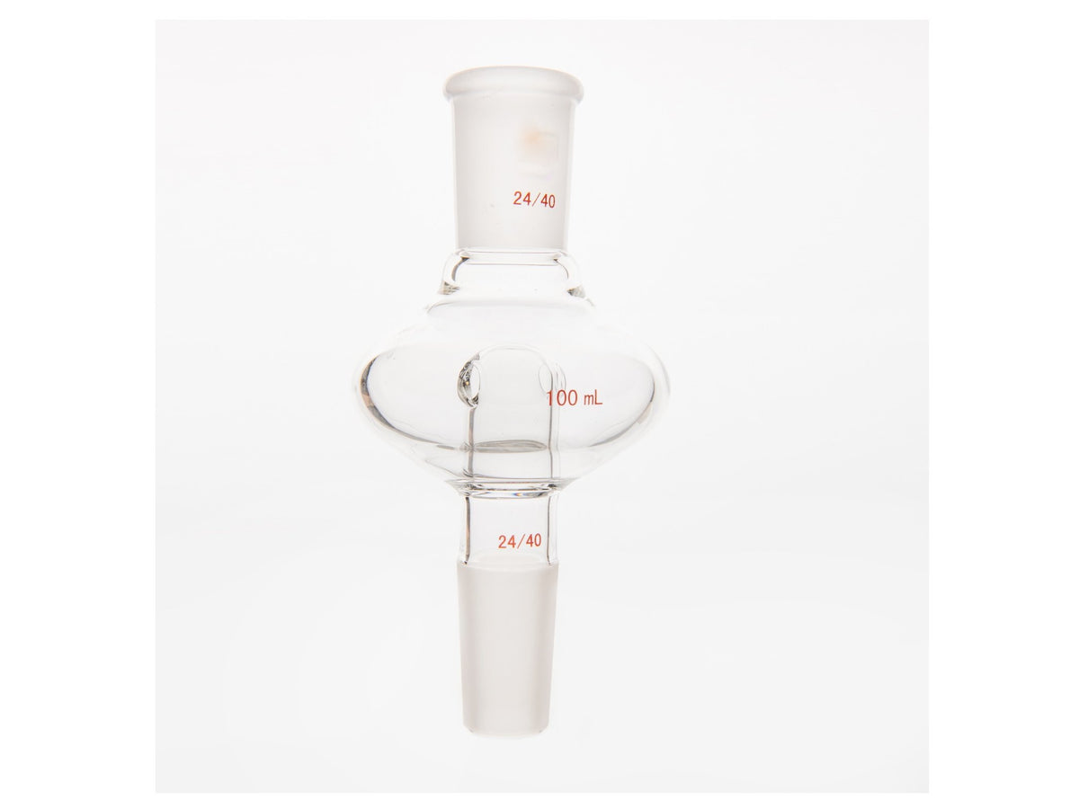 MSE PRO Flat Splash-Proof Balls, Upper Mouth: 24/40, Lower Mouth: 24/40, 100mL - MSE Supplies LLC