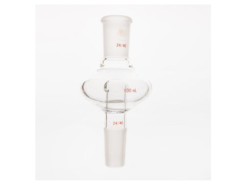 MSE PRO Flat Splash-Proof Balls, Upper Mouth: 24/40, Lower Mouth: 24/40, 100mL - MSE Supplies LLC