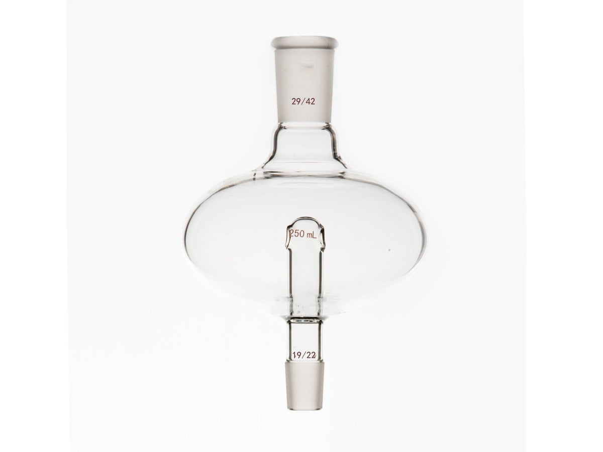 MSE PRO Flat Splash-Proof Balls, Upper Mouth: 29/42, Lower Mouth: 19/22, 250mL - MSE Supplies LLC